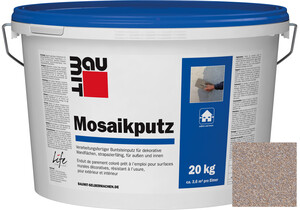 Der Baumit Mosaikputz ist im Farbton M 302 Monviso im 20 kg Eimer erhältlich.