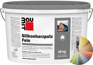 Der Silikonharzputz Fein ist in im 25 kg Eimer in farbig erhältlich.