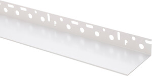 Das Winkelprofil aus PVC ist geeignet als untere Auflage für den Dämmstoff.