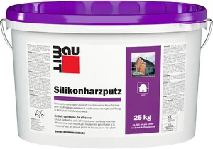 Der Baumit Silikonharzputz ist in weiß oder farbig lieferbar.