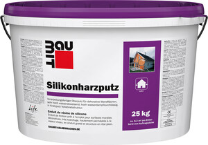 Der Baumit Silikonharzputz ist in weiß oder farbig lieferbar.