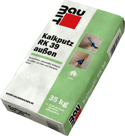 Zementfeiner Kalkputz für Außenfassaden, atmungsaktiv. Optimal für DIY-Projekte. Anleitung auf baumit-selbermachen.de.