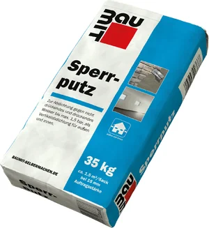 Der Baumit Sperrputz ist im 35 kg Papiersack erhältlich.