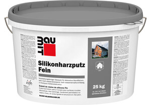 Der Silikonharzputz Fein ist in der Farbe Weiß im 25 kg Eimer erhältlich.