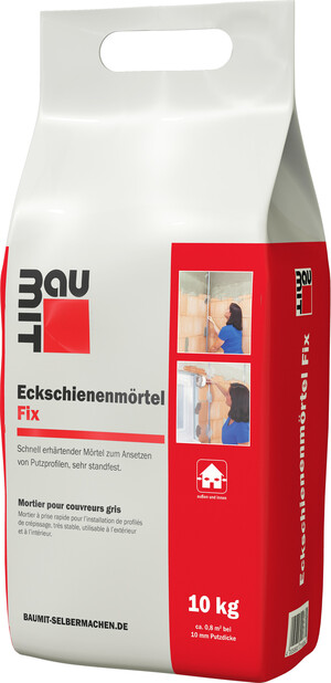 Der Baumit Eckschienenmörtel Fix ist im 10 kg Foliensack erhältlich.