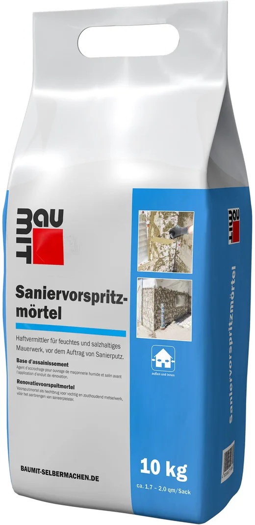 Der Baumit Saniervorspritzm&ouml;rtel ist im 10 kg Foliensack erh&auml;ltlich.
