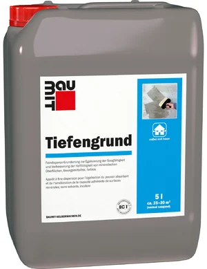 Der Baumit Tiefengrund ist im 5 l Kunststoffkanister erhältlich.