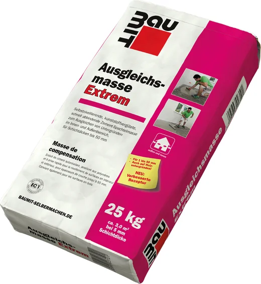 Baumit Ausgleichsmasse Extrem 25 kg, ideal zur Bodennivellierung für Heimwerkerprojekte, schnell abbindend, einfach anwendbar.