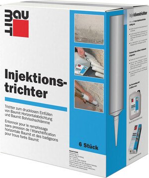 Die Injektionstrichter sind pro Karton (6 Stück) erhältlich.
