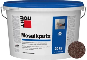 Der Baumit Mosaikputz ist im Farbton M 313 Athos im 20 kg Eimer erhältlich.