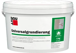 Die Universalgrundierung ist im 1 kg Kunststoffeimer in der Farbe Weiß erhältlich.