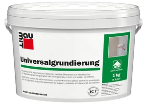 Die Universalgrundierung ist im 1 kg Kunststoffeimer in der Farbe Weiß erhältlich.