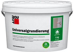 Die Universalgrundierung ist im 1 kg Kunststoffeimer in der Farbe Weiß erhältlich.