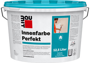 Produktbild: Die Baumit Innenfarbe Perfekt ist im 12,5 l Eimer in Weiß erhältlich.
