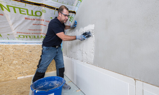 Klimaboard als Trockenputz auf Mauerwerk kleben bzw. anbringen