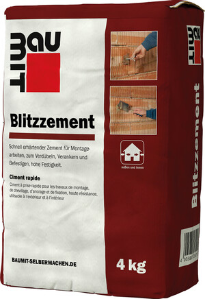 Der Baumit Blitzzement ist im 4 kg Papiersack erhältlich.