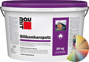 Der Baumit Silikonharzputz ist in weiß oder farbig lieferbar.