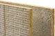 Mineralwolle-Dämmplatte Laibung 035 - Detailansicht der Laibungsplatte Vorderseite und Klebeseite.