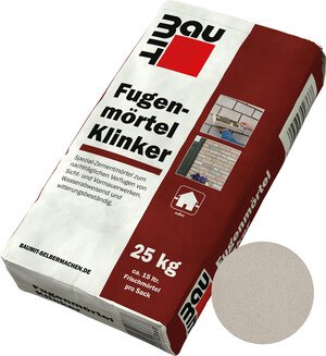 Der Fugenmörtel Klinker im Farbton Beigeweiß Jura ist im 25 kg Sack erhältlich.