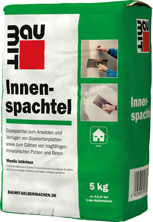 Der Baumit Innenspachtel ist im 5 kg Papiersack erhältlich.