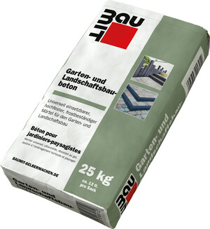 Der Baumit Garten- und Landschaftsbaubeton ist im 25 kg Papiersack erhätllich.