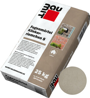 Der Fugenmörtel Klinkerriemchen S ist im 25 kg Papiersack im Farbton Grauweiß erhältlich.