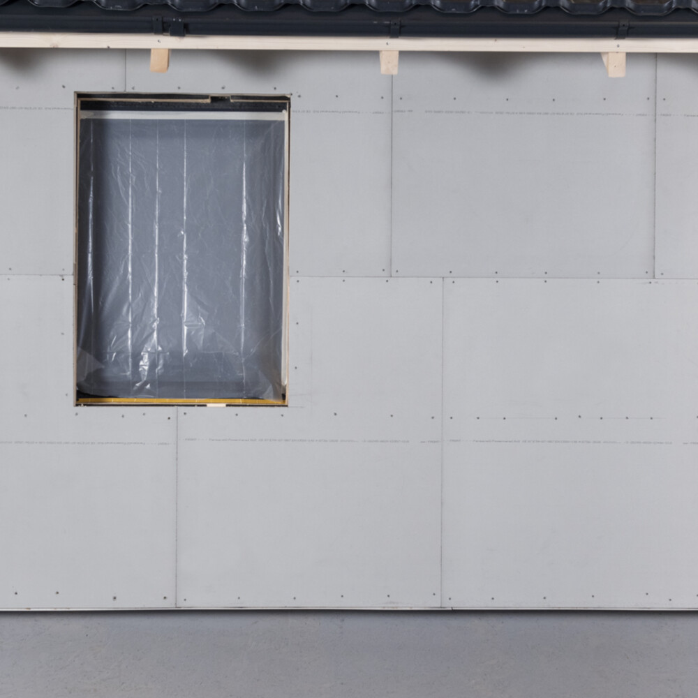 Montieren der Fermacell Powerpanel H2O außen Nicht hinterlüftete Dämmfassade mit