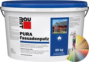 Baumit Pura Fassadenputz 25 kg: vielseitiger, verarbeitungsfertiger Putz für farbbeständige, widerstandsfähige Fassaden.