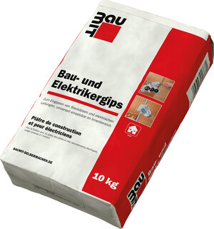 Der Baumit Bau- und Elektrikergips ist im 10 kg Papiersack erhältlich.