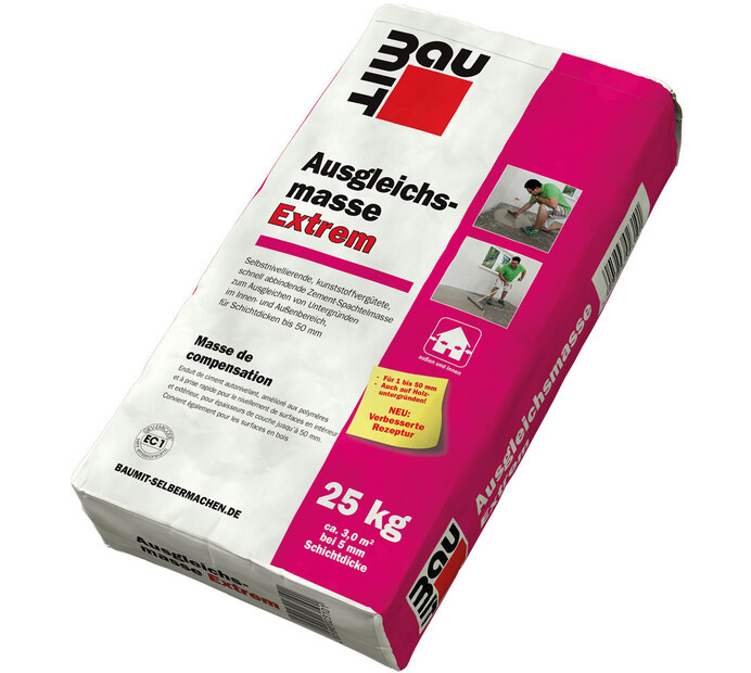 Produktbild zur Ausgleichsmasse Extrem im 25 kg Sack von baumit.