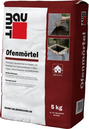 Der Baumit Ofenmörtel ist im 5 kg Papiersack erhältlich.
