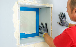 Laibungsplatte kleben