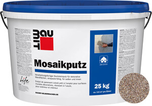 Der Baumit Mosaikputz ist im Farbton M 308 Kope im 25 kg Eimer erhältlich.