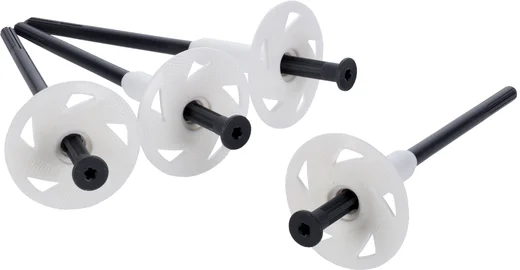 Dübel für die sichere Befestigung von Dämmplatten bei Do-it-yourself-Projekten, geeignet für Fassaden- oder Innenausbau.
