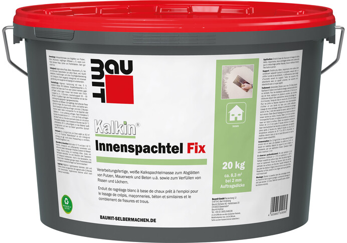 Produktbild: Baumit Kalkin Innenspachtel Fix im 20 kg Eimer.