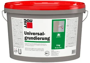 Die Universalgrundierung ist im 5 kg Eimer in der Farbe Weiß erhältlich.