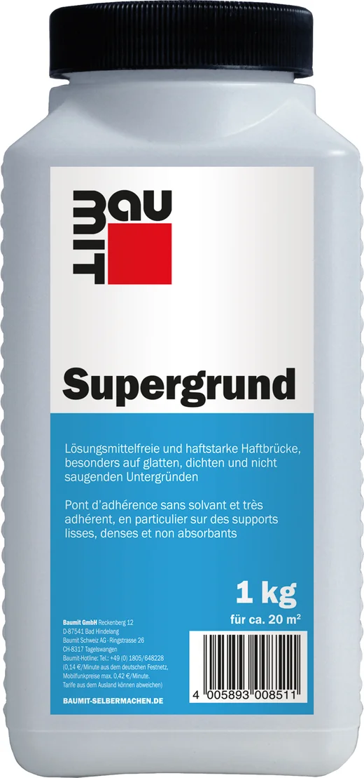 Der Baumit Supergrund ist in 1 Liter Kunststoffflasche erh&auml;ltlich.